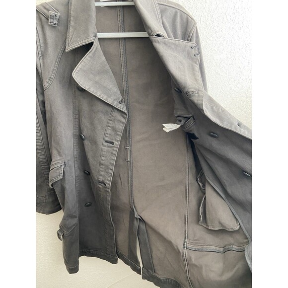 Robert Geller Double Breasted Trench Coat Men's 48 (Large) Missing Belt / Fading - Picture 7 of 14